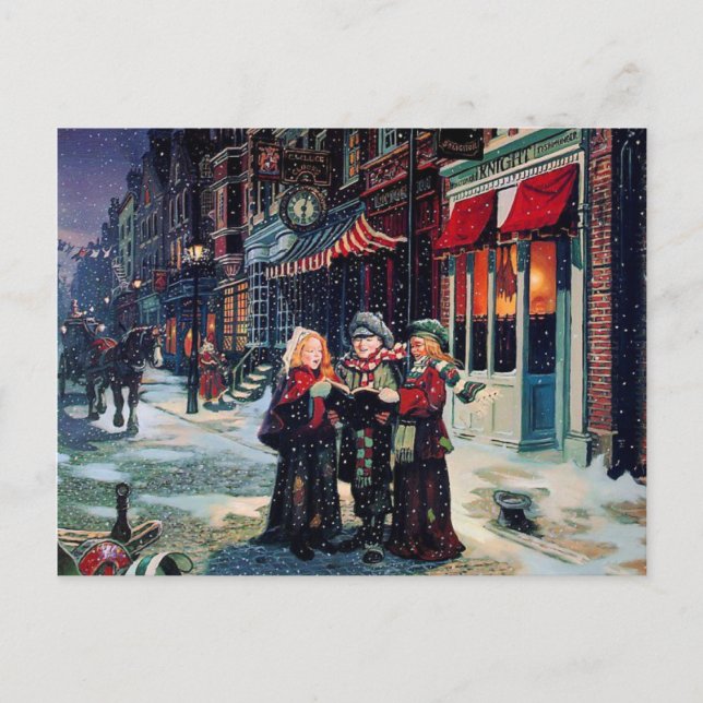 Vintage Retro julvykort Helg Vykort (Framsida)