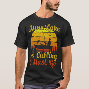 Vintage Retro June Sjö säger att jag måste fiska T Shirt