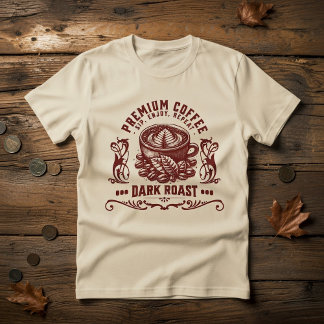 Vintage Retro Kaffe Drickaren T-Shirt