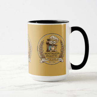 Vintage Retro Kaffe Espresso Maskin Tvåtonad Ker Mugg