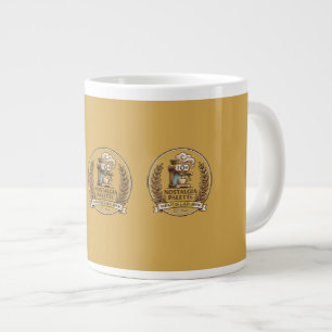 Vintage Retro Kaffe Espressomaskin Keramikmugg Jumbo Mugg
