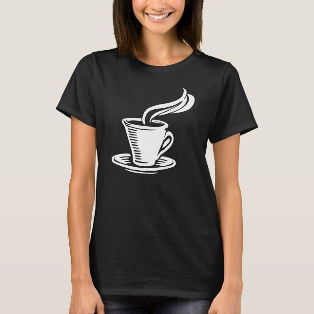 Vintage Retro Kaffekopp Fat Grafik T Shirt (Framsida)