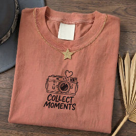 Vintage Retro Kamera Grafisk T-shirt för Fotografi