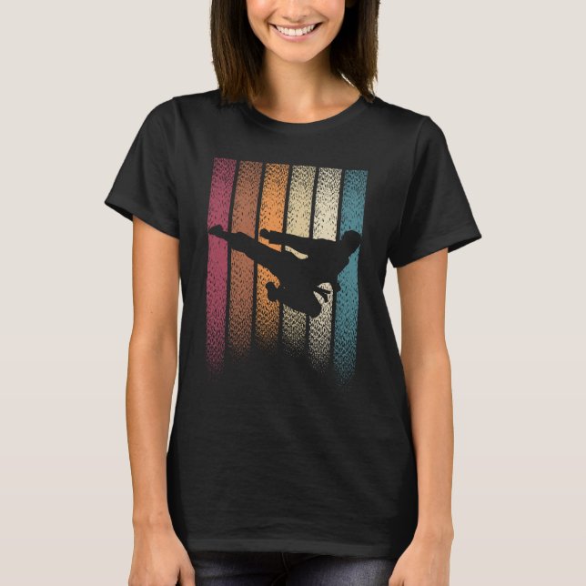 Vintage Retro Kampsport T Shirt (Framsida)