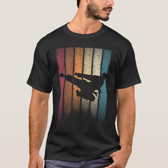 Vintage Retro Kampsport T Shirt (Framsida)