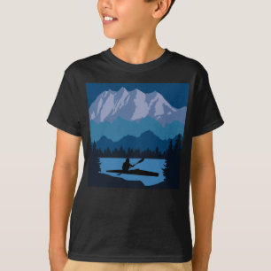 Vintage Retro Kayak Canoe-floden Kayakberget T Shirt