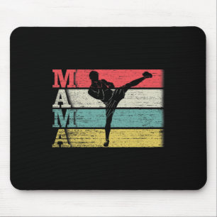 Vintage Retro Kickboxande Mamma Kickbox Silhuett F Musmatta