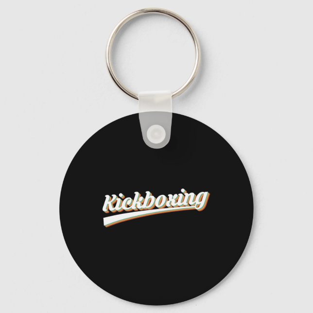Vintage Retro Kickboxning Kickboxare  Nyckelring (Framsida)