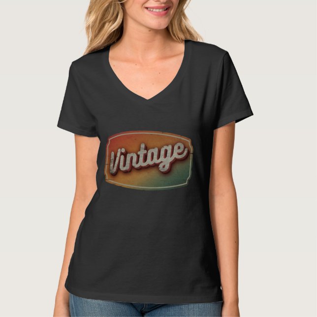 VINTAGE RETRO KLASISKT PRESENT T-Shirt (Framsida)