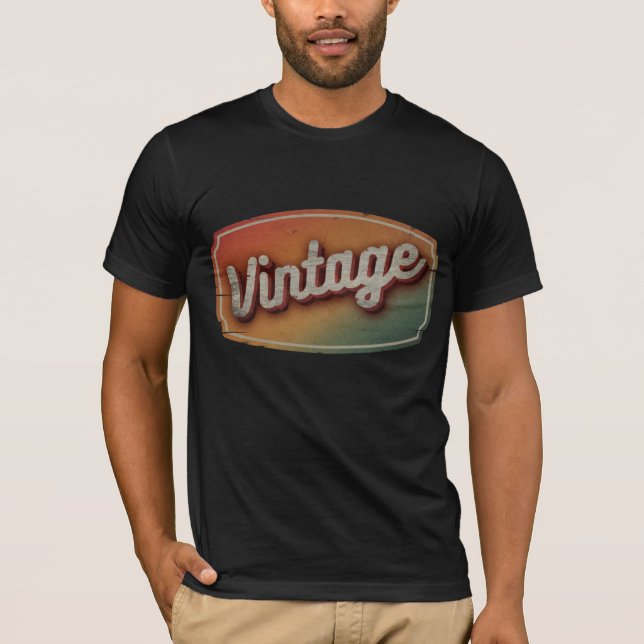 VINTAGE RETRO KLASISKT PRESENT T-Shirt (Framsida)