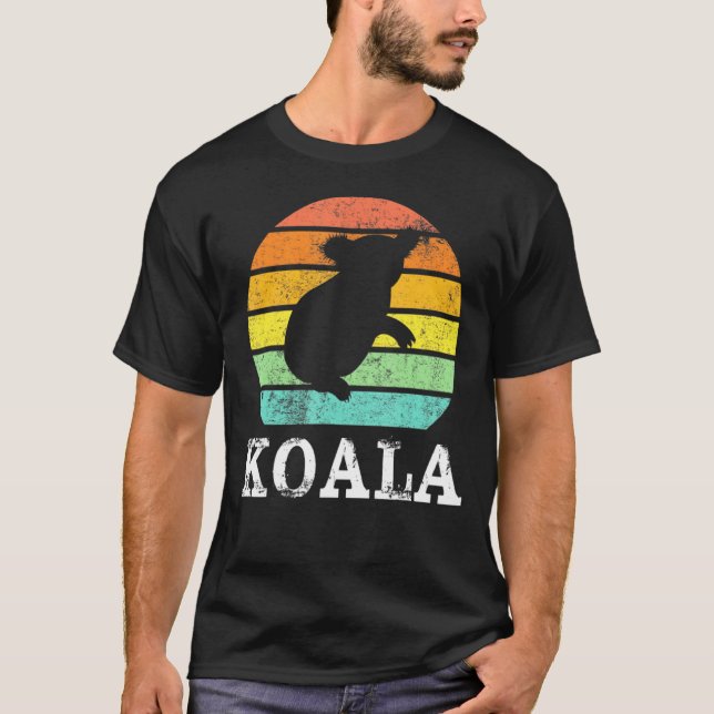 Vintage Retro Koala Sunset Silhouette Animal Tee (Framsida)