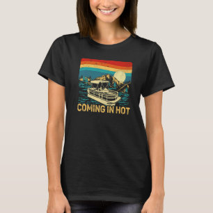 Vintage Retro Kommer In Het Pontonbåt Båttur L T Shirt
