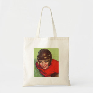 Vintage Retro Kvinnor Fotboll Gridiron Tjej Tygkasse