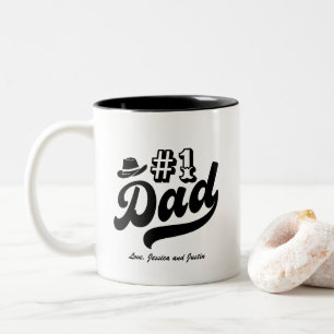 Vintage Retro Land Cowboy Pappa Fars dag Två-Tonad Mugg