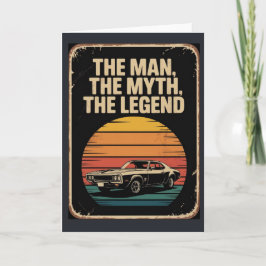 Vintage Retro Legendary Birthday Card for Men Kort