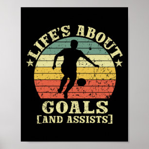 Vintage Retro Livet Handlar Om Mål Och Ists Poster