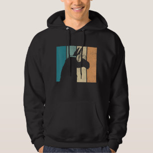 Vintage Retro Llama Alpaca Head Manar Women Bo Hoodie