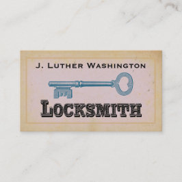 Vintage Retro Locksmith Professionell Affärskort Visitkort