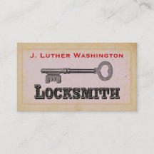 Vintage Retro Locksmith Professionell Affärskort
