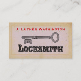 Vintage Retro Locksmith Professionell Affärskort Visitkort