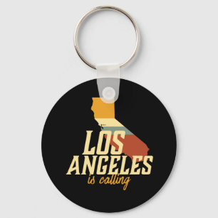 Vintage Retro Los Angeles California CA City Nyckelring