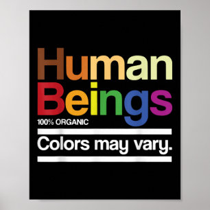 Vintage Retro Människan är till 100% organisk Färg Poster