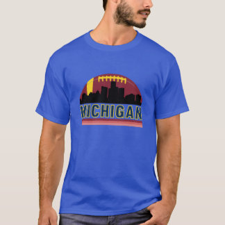 Vintage Retro Michigan Siluett T Shirt