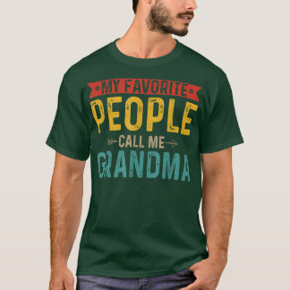 Vintage Retro Mina favoriter kallar mig Grandma M T Shirt