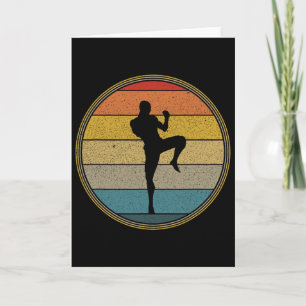 Vintage Retro MMA Mixed Martial Arts Kickboxning Kort