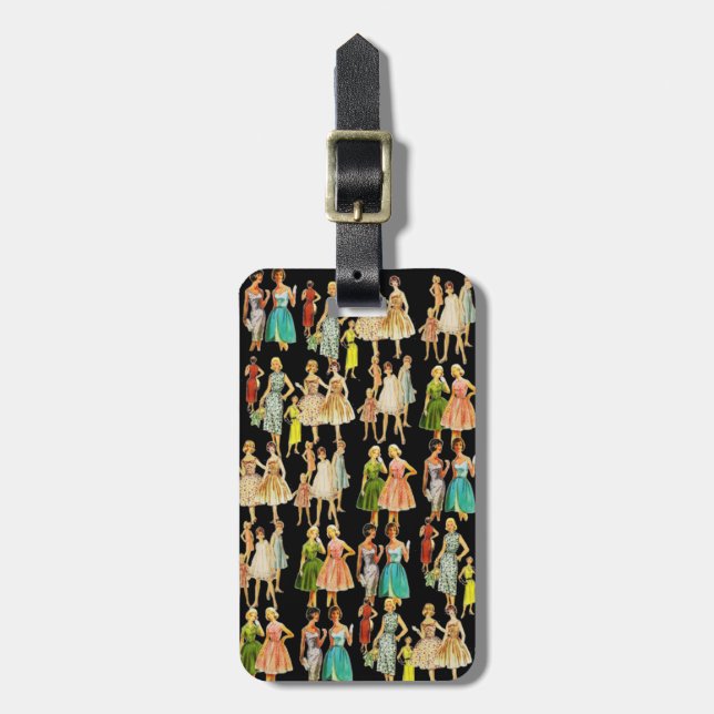 Vintage Retro Mode Bagagebricka (Vertikal Framsida)