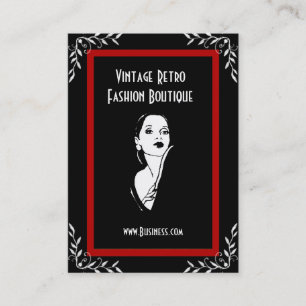 Vintage Retro Mode Banderoll 3 Visitkort