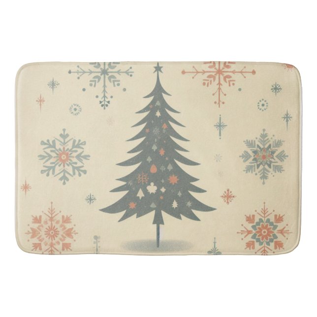 Vintage/Retro modern jul/vinter Badrumsmatta (Framsidan)