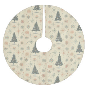Vintage/Retro modern jul/vinter Julgransmatta Borstad Polyester