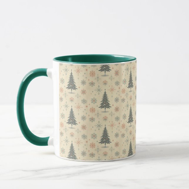 Vintage/Retro modern jul/vinter Mugg (Vänster)