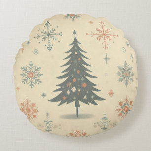 Vintage/Retro modern jul/vinter Rund Kudde