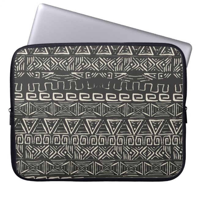 vintage retro mönster. Aztec-bakgrund.  Laptop Fodral (Framsidan)
