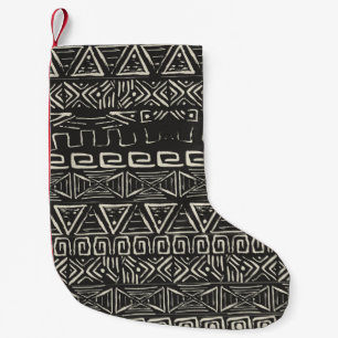 vintage retro mönster. Aztec-bakgrund. Liten Julstrumpa