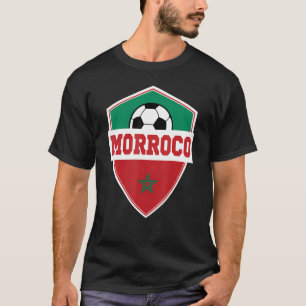 Vintage Retro Morrocan Football Morroco Flagga Soc T Shirt