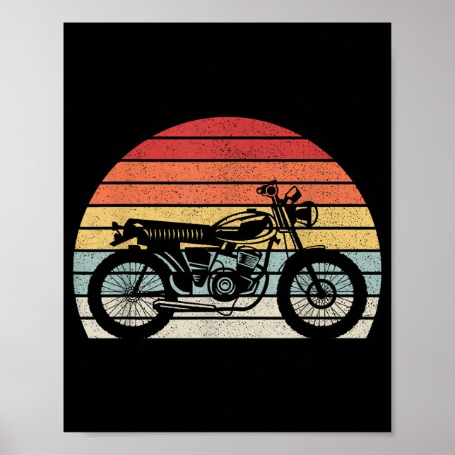 Vintage Retro Motorcykel Poster (Framsidan)