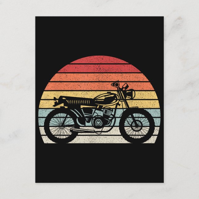Vintage Retro Motorcykel Tilläggskort (Framsida)
