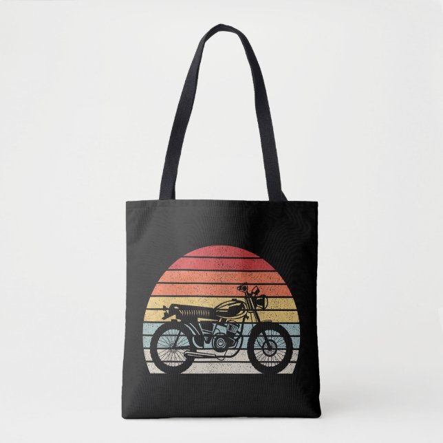 Vintage Retro Motorcykel Tygkasse (Framsida)