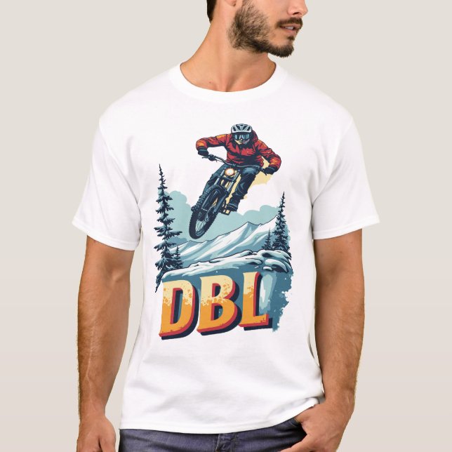 Vintage Retro Mountain Bike T-Shirt (Framsida)