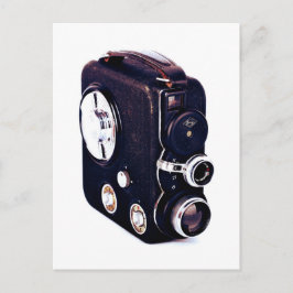 Vintage | Retro Movie Camera Vykort