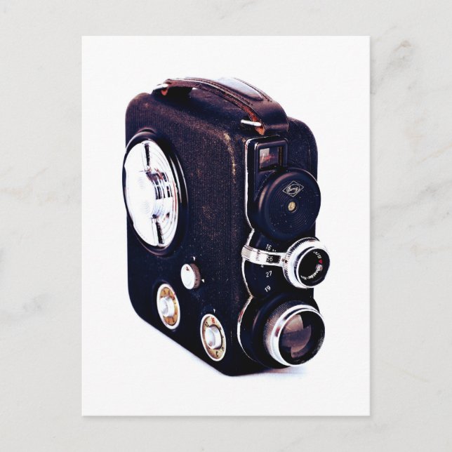 Vintage | Retro Movie Camera Vykort (Framsida)