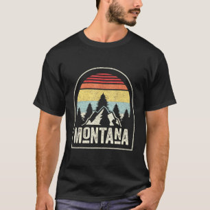 Vintage Retro Mt Montana Us Mountain State T Shirt