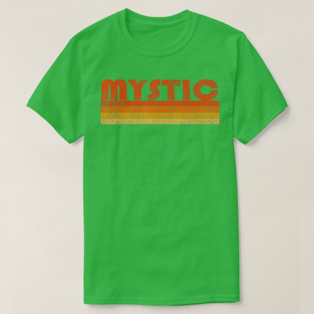 Vintage Retro Mystic Connecticut T Shirt (Design framsida)