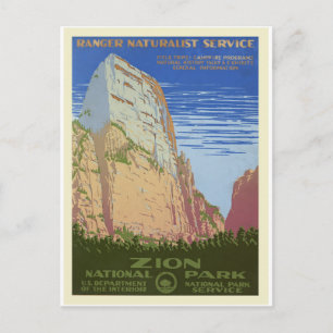 Vintage Retro National Park Travel Turism Vykort