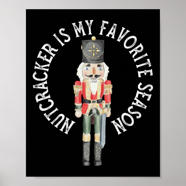Vintage Retro Nutcracker är min favoritsäsongschr Poster (Framsidan)