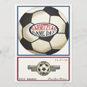 Vintage Retro Ocer 5,5 x 7,5 Pub Mitzvah Inbjudningar