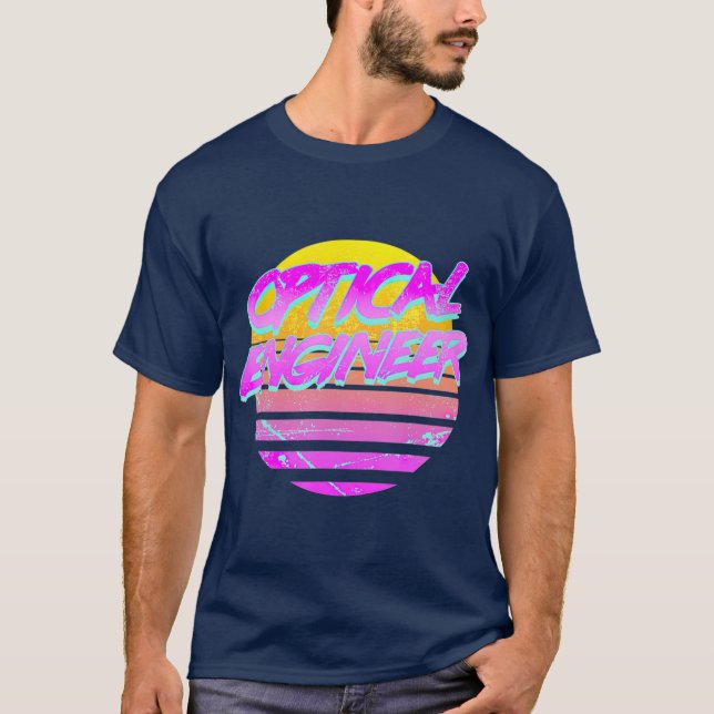 Vintage Retro Optical Ingenjör T Shirt (Framsida)